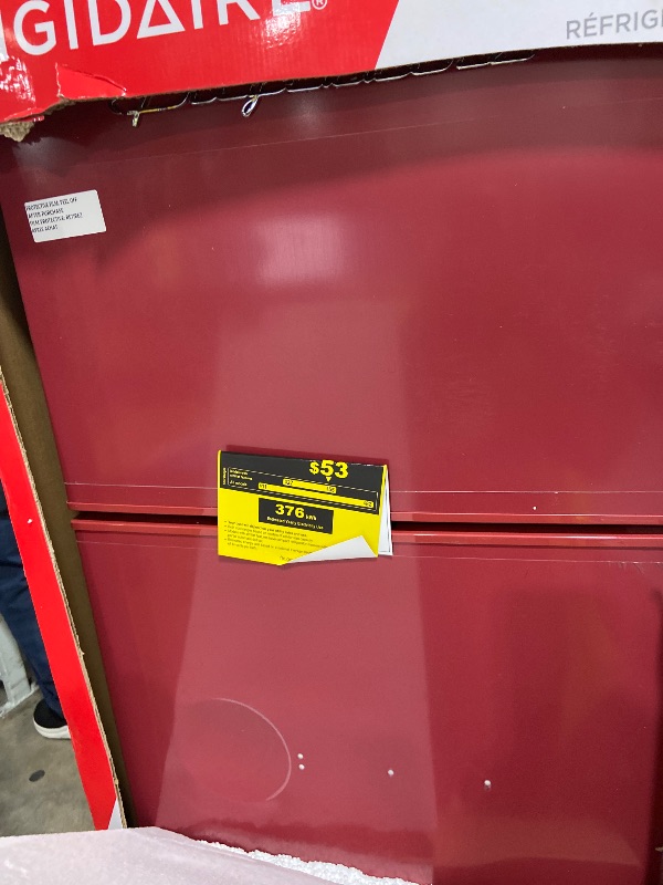 Photo 1 of Frigidaire Retro Apartment Size Refrigerator with Top Freezer - 2 Door Fridge with 7.5 Cu Ft of Storage Capacity, Adjustable Spill-Proof Shelves, Door & Crisper Bins, Merlot