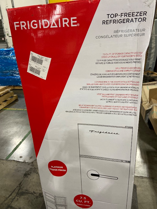 Photo 1 of Frigidaire Retro Apartment Size Refrigerator with Top Freezer - 2 Door Fridge with 7.5 Cu Ft of Storage Capacity, Adjustable Spill-Proof Shelves, Door & Crisper Bins, Merlot