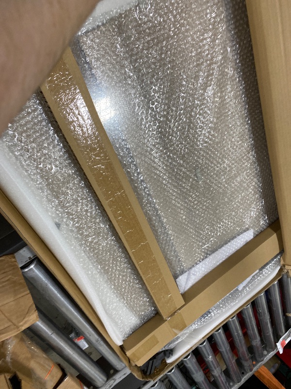 View 3 of FELYL Shower Glass Panel 36" W x 74" H, Matte Black, Framed Fixed Glass Panel, Clear 5/16" (8mm) SGCC Tempered Glass, Reversible Installation