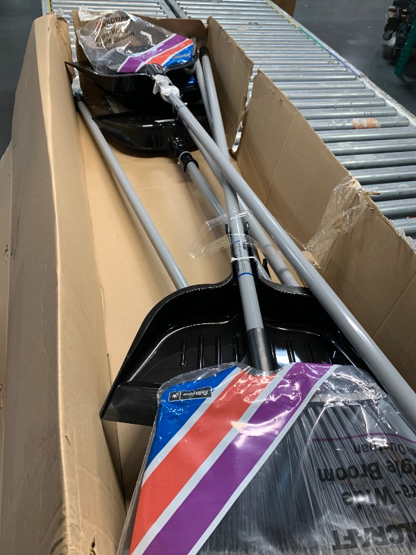 Photo 1 of ***STOCK PHOTO FOR REFERENCE ONLY***
Broom and Step-on Dustpan Set, Long Handle Broom with Dustpan Combo Set Outdoor Angle Broom for Sweeping Indoor Dust Pet Hair for Cleaning Kitchen Garage Deck Patio, Black