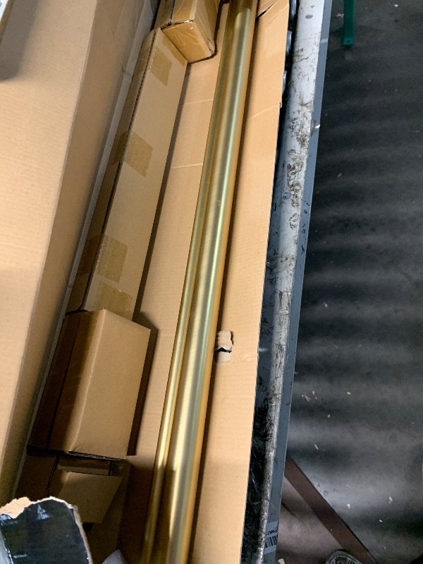 Photo 1 of ***STOCK PHOTO FOR REFERENCE ONLY***
Rod Desyne 100-37-993 Bonnet 1" OD 120-170 inch-Light Gold Single Curtain Rod Set, 120-170"