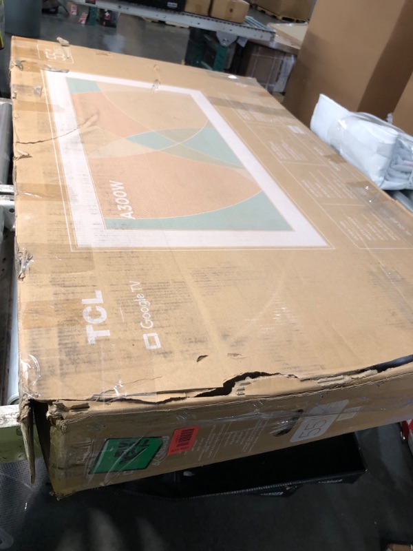Photo 1 of ***FOR PARTS ONLY SCREEN IS BROKEN***TCL 55 Inch Class NXTVISION Series Picture Frame Art TV | 55A300W, Latest Model | QLED 4K HDR Smart Google TV | 120HZ Dolby Atmos Audio | Alexa Google Apple Streaming Television | Easy Install