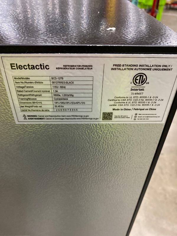 View 3 of **FRIDGE MAY NEED CO2** 4.5 Cu.Ft Mini Fridge with Freezer, 2 Door Compact Refrigerator, Small Fridge with Adjustable Thermostat Energy Ultra Quiet, Mini Fridge Removable Glass Shelves for Bedroom Office Dorm Black