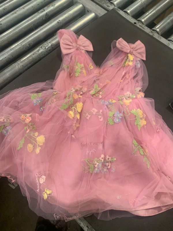 Photo 1 of ***STOCK PHOTO IS NOT CORRECT SEE LIVE PHOTO**** MDJDLPARTY Girls Fairy Costume Set with Butterfly Wings Tutu Wand and Halo Headband (Pink, 3-5 Years old)