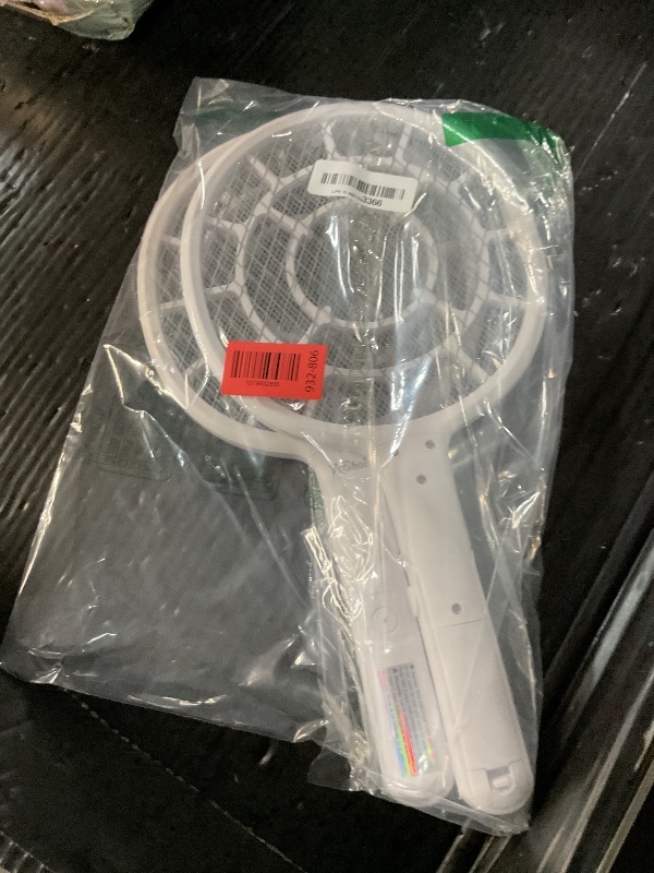Photo 1 of ***Parts Only ***YsChois Electric Fly Swatter, Bug Zapper Companion, Mosquito Killer Racket | Gold Zone Voltage, 3mm Mesh, Apple-Like Weight, AA Battery Operated (not incl), Pro Swat Tips for Indoor & Outdoor, 2 Packs