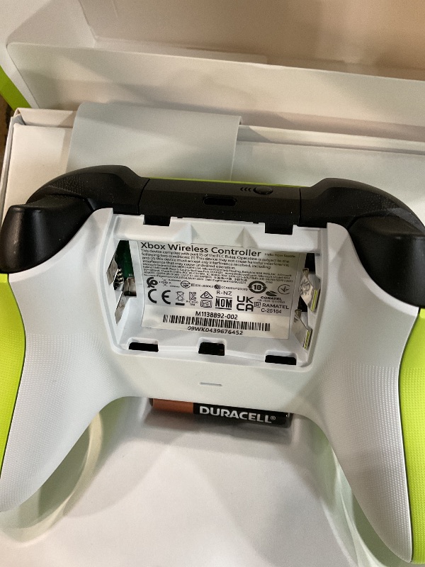 View 3 of *** Needs refurbished. joy stick stuck on drift ****
*** PARTS ONLY ***
Xbox Wireless Gaming Controller | Electric Volt | Console, PC, & Cloud Devices | Textured Grip | Wireless, Bluetooth, USB-C Connectivity