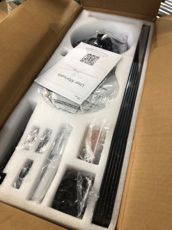 Photo 1 of ***MISSING PARTS***
ZMISHIBO 60" Ceiling Fans with Lights, Black Modern Ceiling Fan with Remote, Farmhouse Indoor Ceiling Fan with Dual Finish Blades, Quiet & Strong Motor, Bright LED Light.