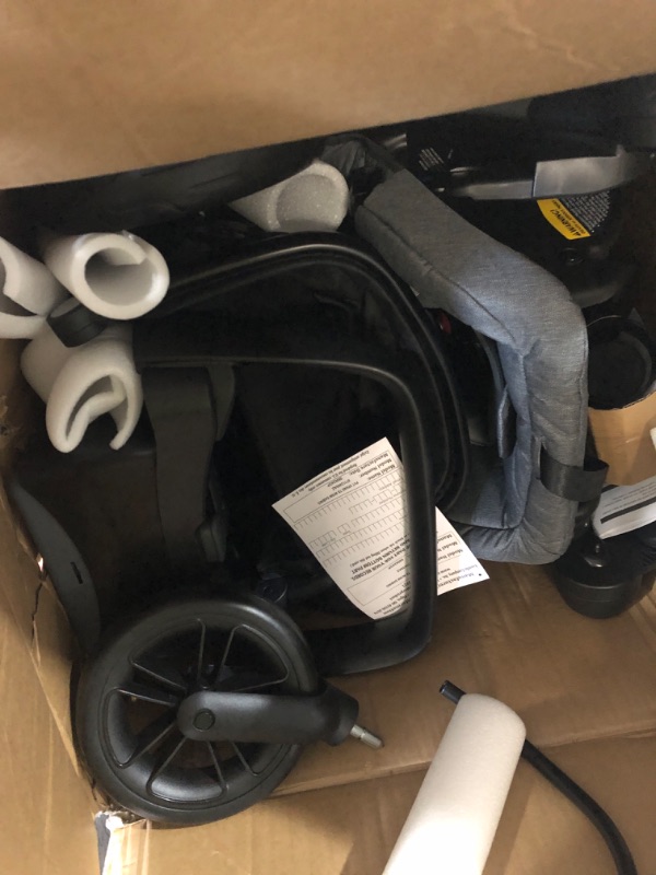 Photo 1 of *FOR PARTS ONLY- MISSING/DAMAGED PIECES*************
Evenflo Pivot Xpand Modular Travel System with LiteMax Infant Car Seat with Anti-Rebound Bar (Sabino Gray)