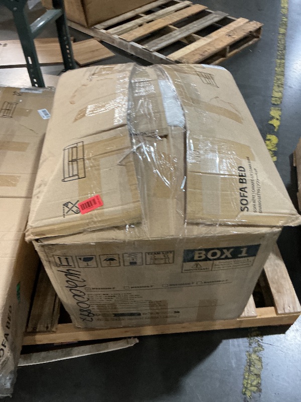 Photo 1 of ***MISSING PARTS***
Marsail Pull Out Sofa Bed, Full Size Sleeper Sofa with Memory Foam Mattress, 2 USB Charging and Removable Covers, Loveseat for Living Room, Apartment, Supports 600 LBS, Chenille Fabric, White
