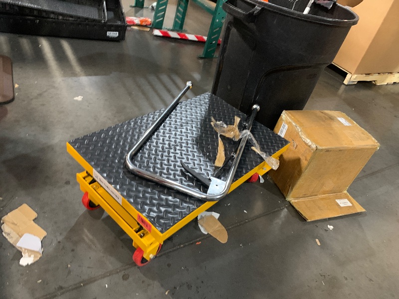 Photo 1 of **PARTS ONLY** Tera Hydraulic Lift Table Cart: 330lbs Capacity 10.4"-49.6" Lift Height Manual Double Scissor Lift with Anti-Collision Wheels Non-Slip Pad & Fixing Tape for Warehouse Material Handling LT1502