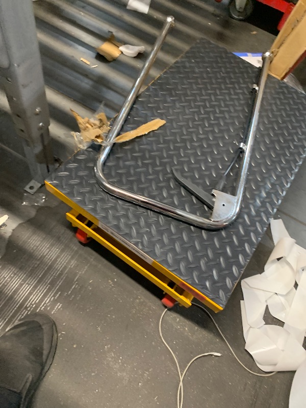Photo 1 of **PARTS ONLY** Tera Hydraulic Lift Table Cart: 330lbs Capacity 10.4"-49.6" Lift Height Manual Double Scissor Lift with Anti-Collision Wheels Non-Slip Pad & Fixing Tape for Warehouse Material Handling LT1502