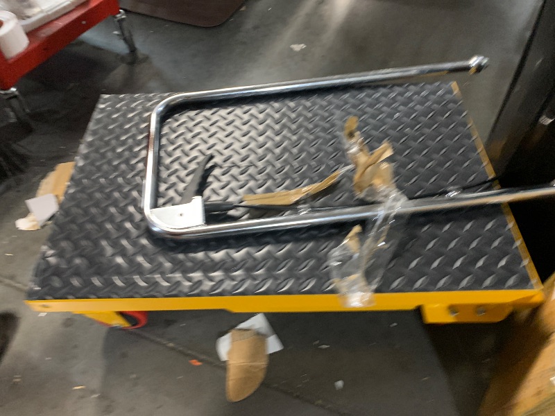 Photo 1 of **PARTS ONLY** Tera Hydraulic Lift Table Cart: 330lbs Capacity 10.4"-49.6" Lift Height Manual Double Scissor Lift with Anti-Collision Wheels Non-Slip Pad & Fixing Tape for Warehouse Material Handling LT1502