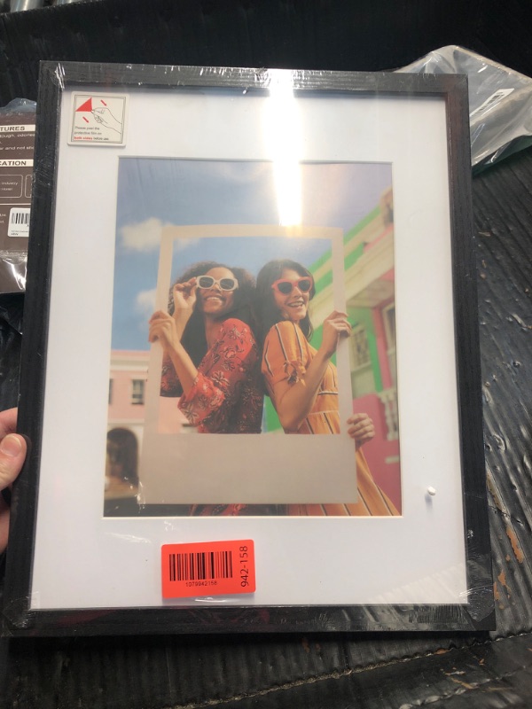 Photo 1 of ***FACTORY SEALED - OPENED FOR INSPECTION***Vittanly 11x14 Picture Frame, Display Pictures 8x10 with Mat or 11x14 without Mat, Photo Frame for Wall Mounting, Black, 1 Pack