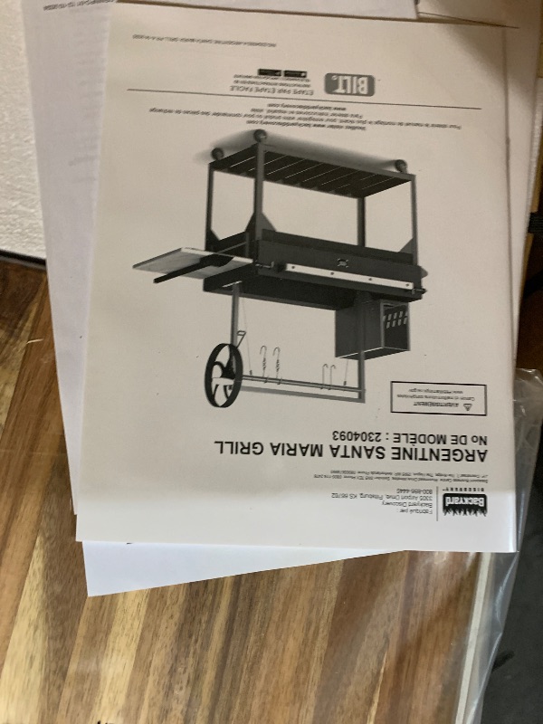 View 4 of ****HEAVY LOAD 400lbs****
Backyard Discovery Argentine Santa Maria Wood Fire and Charcoal BBQ Grill with Brasero