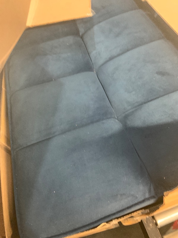 Photo 1 of **ITEM IS BLUE NOT GREY PARTIAL SET**
Trygoal Convertible Sofa Bed, Loveseat Sleeper Sofa Bed with Adjustable Backrest, 3 in 1 Velvet Fabric Pull Out Couch with Side Pockets for Living Room, Bedroom, Apartment, Gray