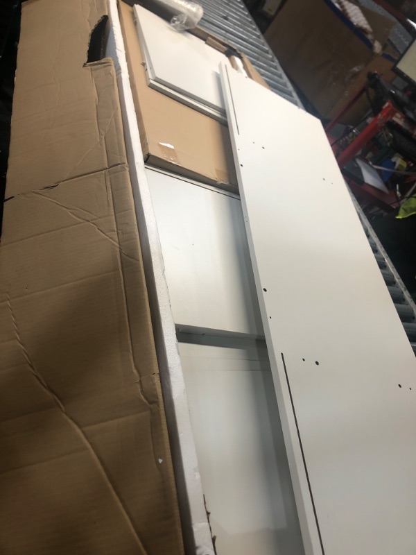View 3 of ***PARTIAL SET - PRICE ADJUSTED***70.8"L Wall Mounted Laundry Room Cabinet Set with Glass Doors, White