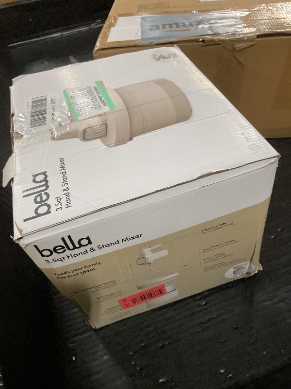 Photo 1 of * missing attachments*bella 3.5 Qt Hand & Stand Mixer, 2 in 1 Electric Mixer with Bowl, Dough Hook, Whisk & Egg Beater, Multifunctional Handheld Mixer for Baking, 200 Watt, Oatmilk
