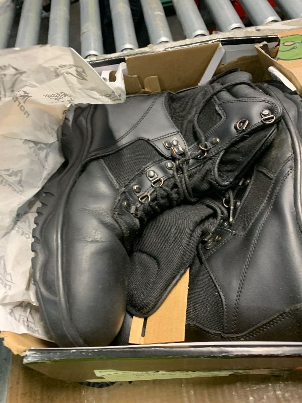 Photo 1 of ***HEAVILY USED AND MAJOR DAMAGE***
NORTIV 8 Men's Military Tactical Work Boots Side Zipper Leather Motorcycle Combat Boots Trooper,Size 12,Black,TROOPER