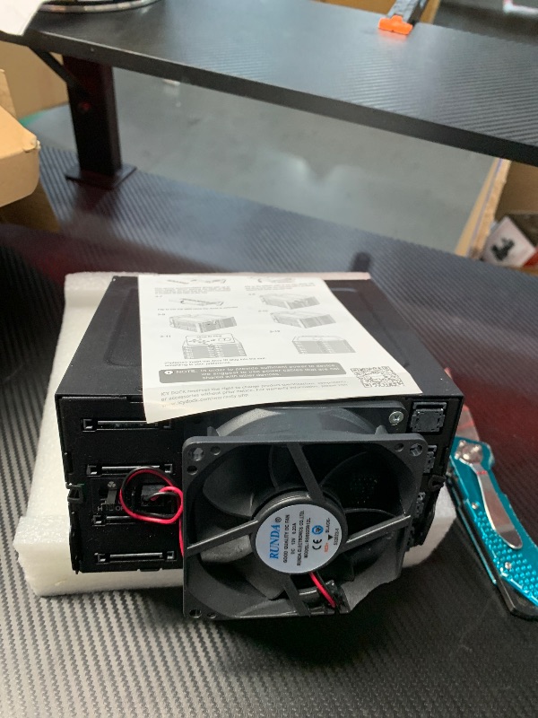 Photo 1 of ***DAMAGED - SEE NOTES/PICTURES***

ICY DOCK Full Metal 16 x 2.5 SAS/SATA HDD/SSD Mobile Rack Enclosure for 2 x 5.25 Bay (4 x MiniSAS HD) | ToughArmor MB516SP-B