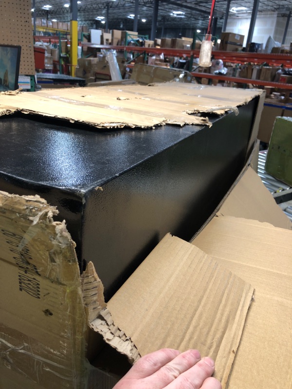 Photo 1 of ***DAMAGED - SEE NOTES/PICTURES*** SCITOO 60" Iron Truck Bed Tool Box,Heavy Duty Crossover Storage for Most Full Size Pickups,Lockable Weatherproof Chest,Fits 60"WX18"DX18"H Truck Beds,Easy Access to Load and Unload