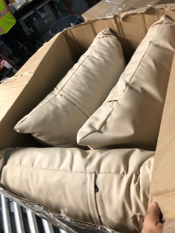 Photo 1 of ***PARTIAL SET***
MuaMelop Outdoor Deep Seat Cushion Set, 24x24 Inch Water-Resistant & Fade-Resistant Outdoor Chair Cushions, Patio Furniture Cushions with Removable Cover for Patio Chair, Sofa, Beige (Set of 4)