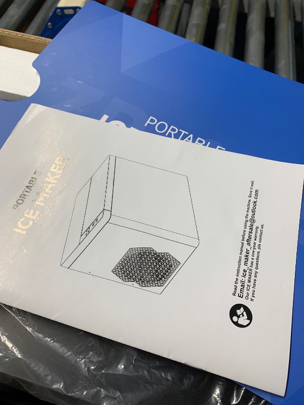 Photo 1 of ***UNABLE TO TEST ***
***FOR PARTS ONLY ***
Countertop Ice Makers Machine, Portable Ice Machine Producing 9 Ice Cubes Within 6 Mins, Bullet Ice Available in Two Sizes(S/L), Compact Mini Ice Maker Appliance for Home Kitchen Camping (Soot)