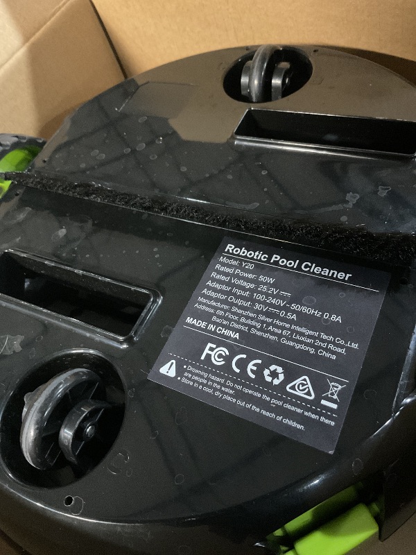 Photo 1 of **MISSING POWER CORD**Y20 Robotic Pool Cleaner, Cordless Pool Vacuum for Above Ground & Inground Flat Pools with Dual Motors, 130 Min Runtime, Auto-Parking, Powerful Pool Vacuum Robot for Up to 1200 Sq.Ft