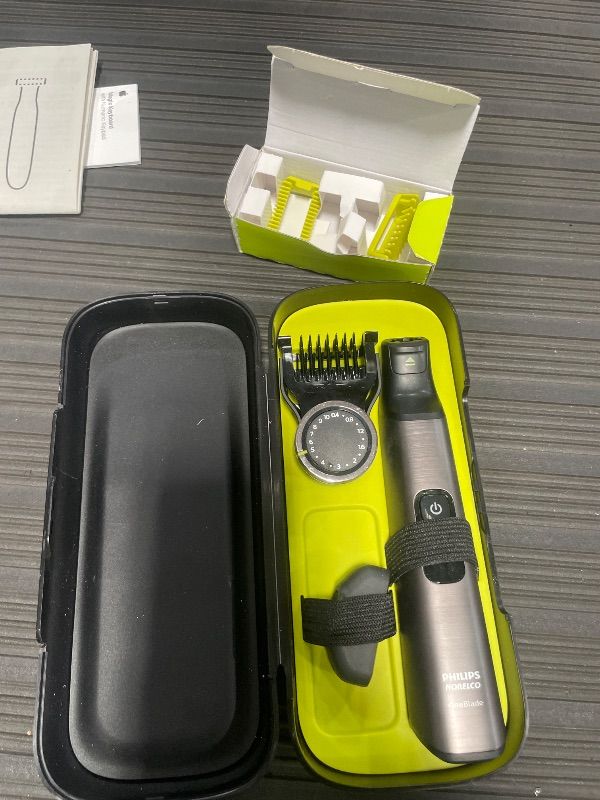 Photo 1 of ***SEE NOTES***Philips Norelco OneBlade 360 Pro Face + Body, Hybrid Electric Beard Trimmer, Shaver and Bodygroomer, with 360 Blade Technology, Model QP6552/90