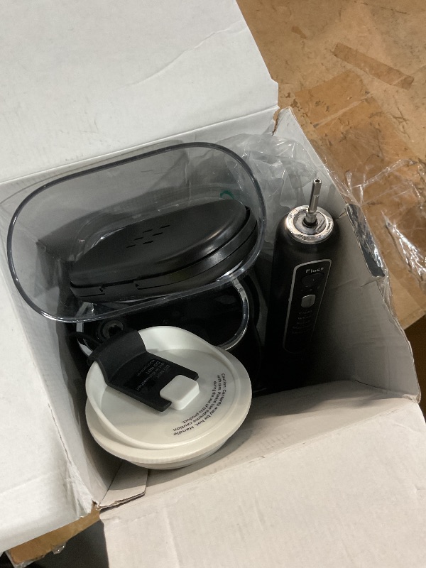 Photo 1 of ***MISSING PARTS***Electric Toothbrush with Water Flosser Combo, 3-in-1 Sonic Flossing Toothbrush and Dental Water Flosser for Teeth Cleaning, Gum Care, Braces, Bridges, Adults, 5 Brush Modes, 500ML, Black