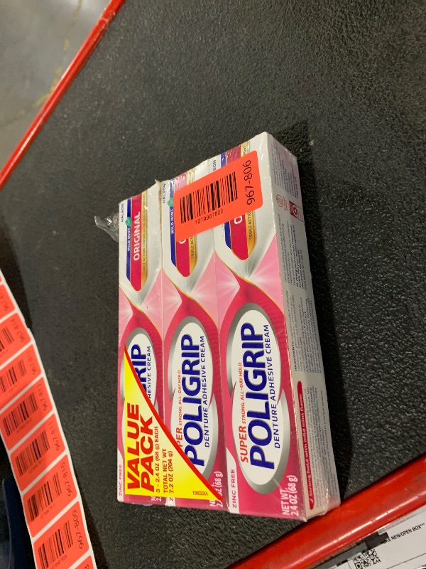 Photo 1 of ***MISSING PARTS***
Super Poligrip Original Denture Adhesive Cream, Zinc Free Denture Cream for Dentures - 2.4 Ounces (Pack of 4)