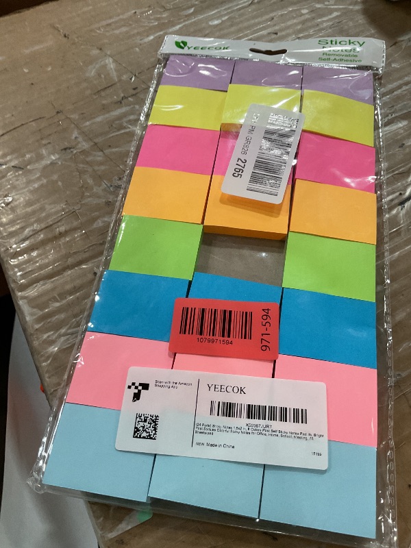 Photo 1 of (24 Pads) Sticky Notes 1.5x2 in, 8 Colors Post Self Sticky Notes Pad Its, Bright Post Stickies Colorful Sticky Notes for Office, Home, School, Meeting, 75 Sheets/pad