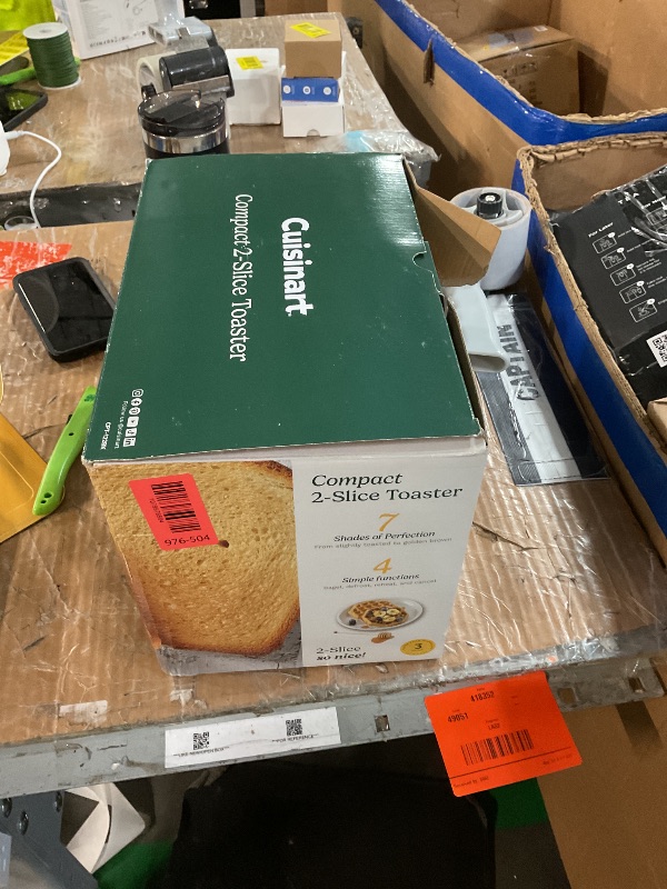 View 2 of ***DOESN'T TOAST ONLY WARMS UP*** SOLD FOR PARTS ONLY***
Cuisinart CPT-122BK 2-Slice Compact Plastic Toaster, Slots for Bagels & Bread, 7 Shade Settings, Cancel/Defrost/Reheat Functions, Removable Crumb Tray, Small Kitchen Appliance for Home & Office, Bla