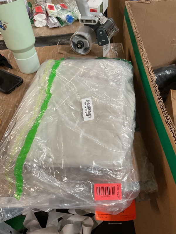 Photo 1 of *** Only one panel ***Light Beige Pinch Pleated 100% Blackout Linen Bedroom Curtains 96 Inch Length Double Layer Pleat Curtains Ring Hooks Back Tab Black Out Room Darkening Drapes 96 Inches Long Living Room Oatmeal
