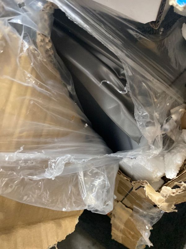 Photo 1 of MAJOR DAMAGE--------------------SELLING FOR PARTS ONLY--------------------------------------Oster Extra-Large 42L French Door Countertop Toaster Oven, 6-in-1 Air Fryer Oven with Air Fry Rack, Wire Rack, Baking Pan and Crumb Tray, Stainless Steel
