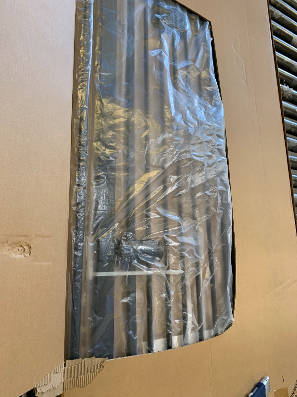 Photo 1 of Lumizone Extra Tall Cat Gate 61.02" High Pressure Mounted 29.92"-34.24" Extra Wide 1.37" Gap No Drilling Auto-Close One-Handed Operation Tall Pet Gate for Dogs(Black, 61.02" H x 29.92"-34.24" W)