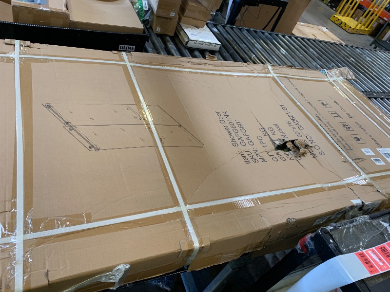 View 2 of Glass Shower Door 56-60" W x 72" H, Semi-Frameless Sliding Shower Door, 1/4"(6mm) Clear Tempered Glass with Nano Coating & Explosion-Proof Film for Walk-in Shower, Matte Black