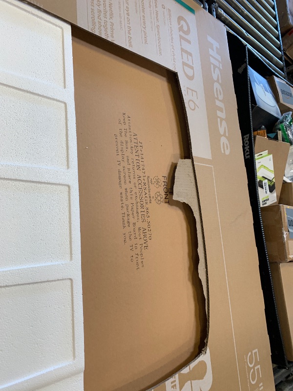 Photo 1 of Hisense 55" E6 Cinema Series Hi-QLED 4K UHD Smart Fire TV (55E6QF) - AI Light Sensor, Dolby Vision · Atmos, Voice Remote with Alexa, Motion Rate 120, HDR 10+ Adaptive, Game Mode Plus