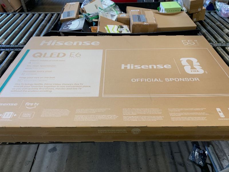 Photo 1 of Hisense 55" E6 Cinema Series Hi-QLED 4K UHD Smart Fire TV (55E6QF) - AI Light Sensor, Dolby Vision · Atmos, Voice Remote with Alexa, Motion Rate 120, HDR 10+ Adaptive, Game Mode Plus