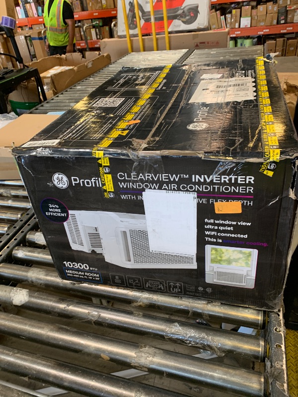 Photo 1 of GE Profile ClearView Inverter Window Air Conditioner 10,300 BTU, Ultra Quiet, Full Window View, Cools Up to 450 Sq Ft, Energy Star, WiFi Smart, Remote