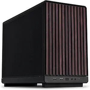 Photo 1 of Lian Li A3-mATX-WD-26.3L Micro Form Factor Chassis-No Fans Included-Supports 360mm AIO-Modularity Design-for M-ATX, ITX Motherboard-DAN Cases Collaboration-Wood Front Panel-Black (A3X-WD)