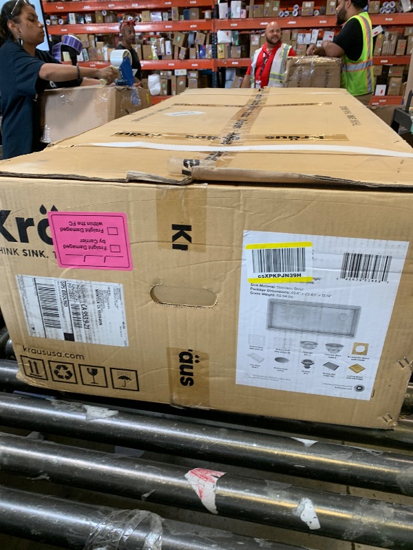 Photo 1 of KRAUS Kore Workstation 45-inch Undermount 16 Gauge Stainless Steel Kitchen Sink, Single Bowl Kitchen Sink with Accessories, KWU120-45