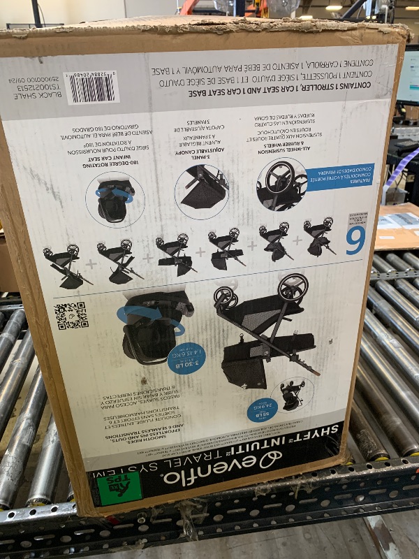 Photo 1 of Evenflo Shyft Intuiti Travel System with Revolve180 LiteMax™ NXT Rotating Rear-Facing Lightweight Preemie and Infant Car Seat 3-30 lbs. (Black Shale)