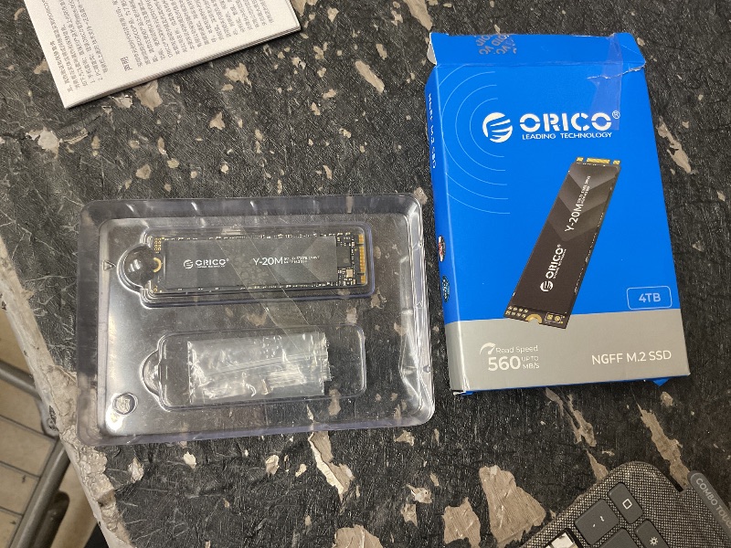 Photo 1 of ORICO M.2 2280 SATA SSD, 4TB Internal M.2 SSD with B+M Key for Desktop/Laptop, SATA III 6Gbps NGFF Solid State Drive Low Power Consumption (PCIe NVMe Incompatible) - Y20M