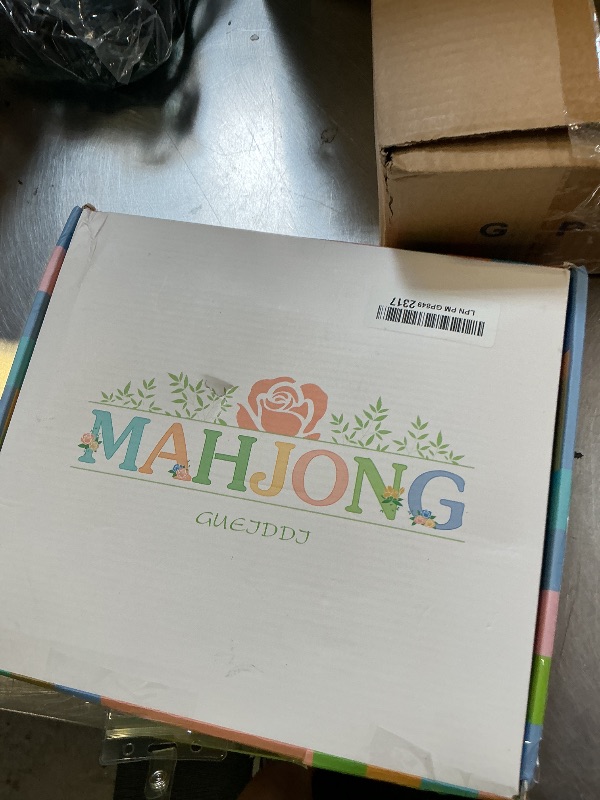 Photo 1 of Gueiddi Premium American Mahjongg Set, 166 Large Translucent Jelly Green Acrylic Tiles (1.26"), Coastal Garden/Pastel Garden Aesthetic with Canvas Carrying Bag, Perfect Hostess Gift