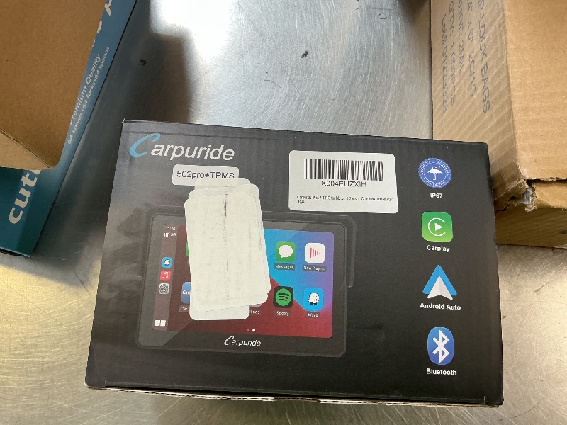 Photo 1 of Carpuride W502TPRO for Motorcycle CarPlay& Android Auto& TPMS& Dual Bluetooth - 5" Waterproof GPS Navigation Screen for Motorbike, Music Sharing, Intercom, EQ, Light Sensor, Compass, Barometer