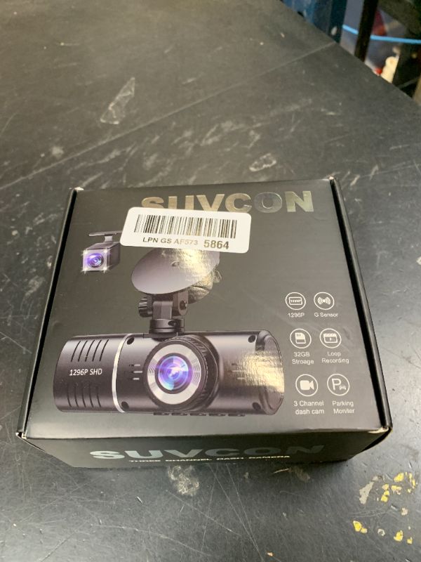 Photo 1 of Dash Cam Front and Rear, 1080P Dash Camera for Cars, 3 Channel Car Camera Front Rear and Inside with 32GB Card, Loop Recording, Night Vision, HDR, 24Hr Parking, G-Sensor