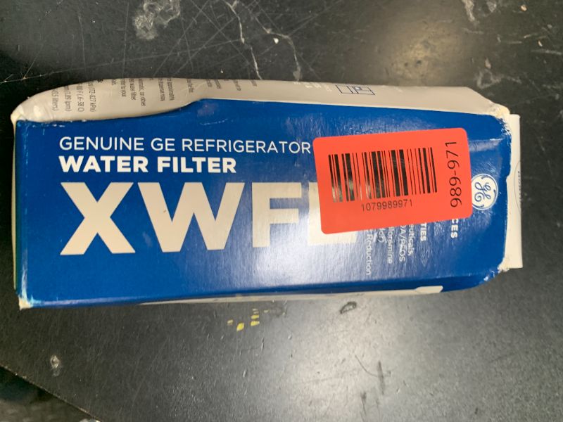 Photo 1 of GE XWFE Refrigerator Water Filter, Genuine Replacement Filter, Certified to Reduce Lead, Sulfur, and 50+ Other Impurities, Replace Every 6 Months for Best Results, Pack of 1