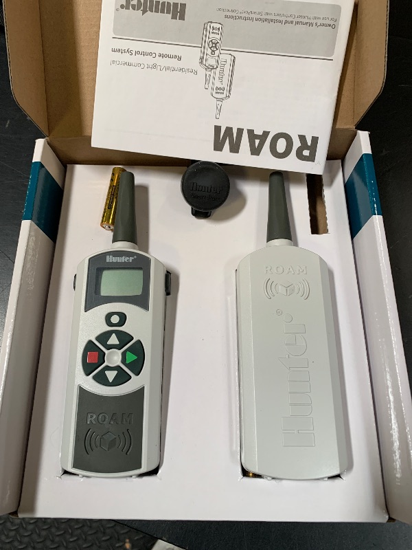 Photo 1 of Hunter ROAM-KIT Sprinkler Remote Controller, Works with X-Core, Pro-C, PCC, I-Core, Acc Irrigation Timers, 1000 ft Range, 128 Addresses, SmartPort Compatible, Complete Kit