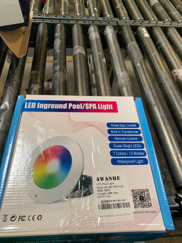 Photo 1 of Awanhe Pool Lights for Inground Pool, 60W 10 Inch LED Inground Pool Light with Controller, Remote and APP Control for Wet Niche, Color Changing Underwater Swimming Pool Lights with 50 Foot Cord