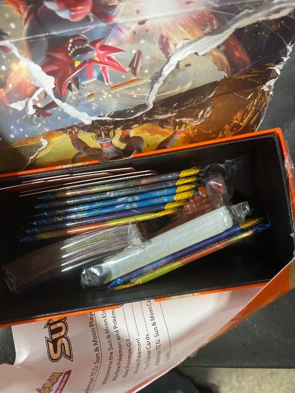 Photo 1 of **OPENED, USED, INCOMPLETE** Pokemon TCG: Elite Trainer Box Sun & Moon (Solgaleo)